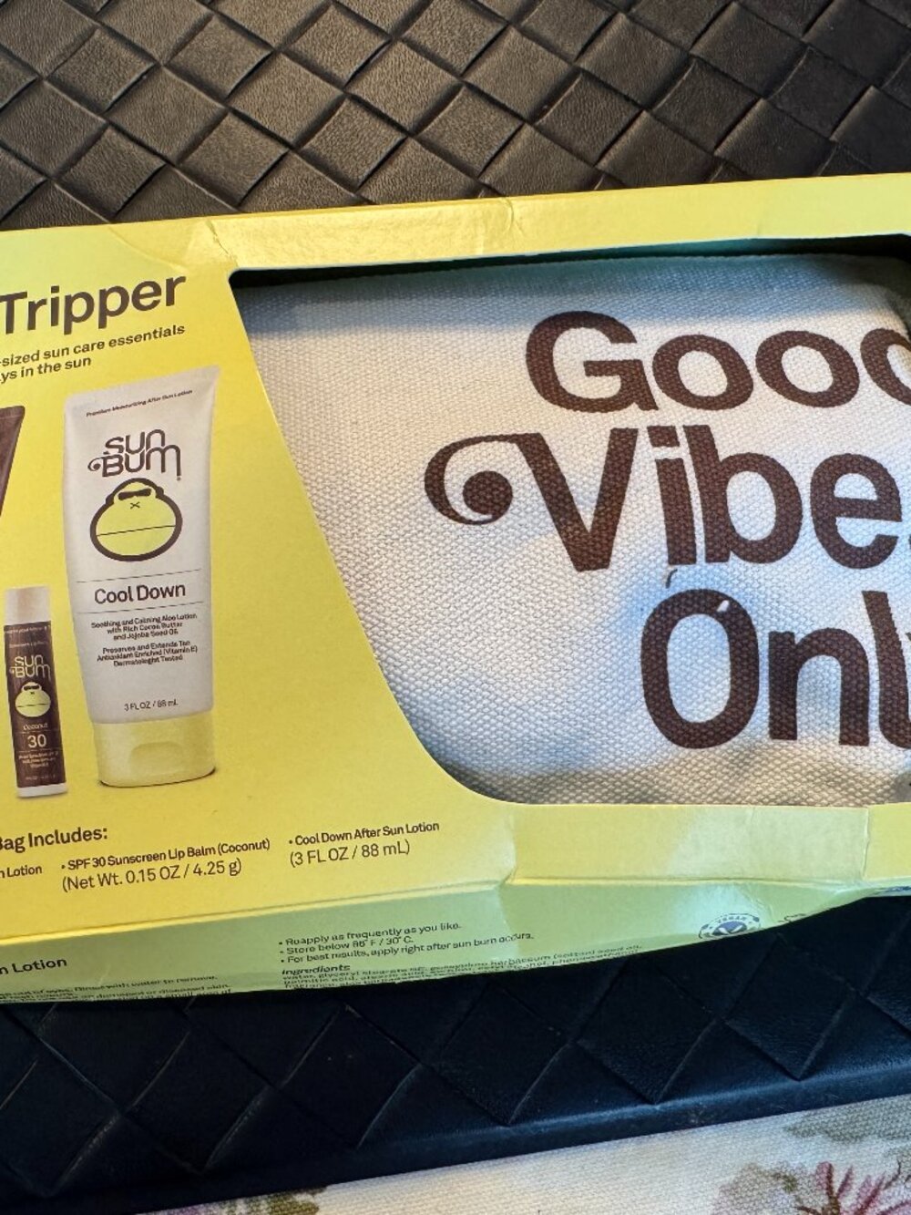 Sun Bum Day Tripper Sun Care Pack Sunscreen, Lip Balm, & Cool Down Lotion New